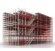 Мезонін металевий Modern Expo для складу, багаторівнева стелажна система зберігання, монтаж під замовлення, складська платформа