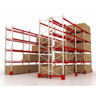 Паллетные стеллажи Modern Expo для склада 2000х2700х1100 мм, металлические, для хранения паллет и оптимизации складских запасов