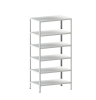 Складський металевий стелаж Modern Expo 2000х700х300 мм, 4 полиці, білий, порошкове фарбування, для зберігання та організації складу