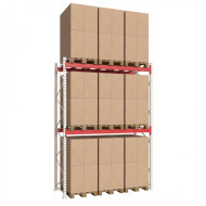 Паллетный стеллаж Modern Expo 3499х2700х1100 мм, основная секция, 3 паллеты на уровень, нагрузка 2400 кг, порошковая покраска, Украина