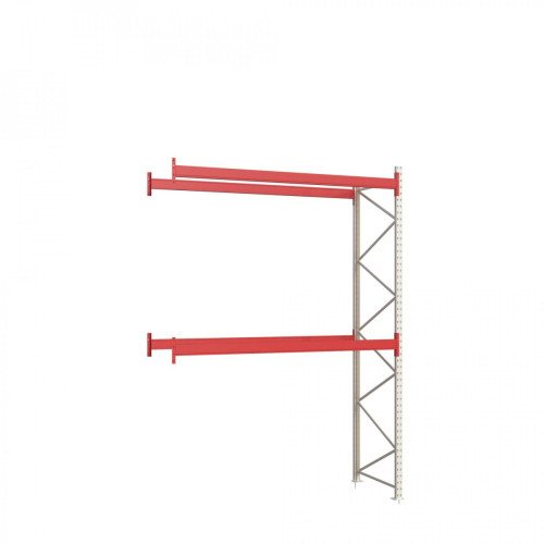 Палетний стелаж Modern Expo 3499х2700х1100 мм, приставна секція, 3 палети на рівень, навантаження 2400 кг, порошкове фарбування, Україна