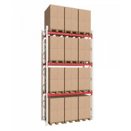 Палетний стелаж Modern Expo 6242х2700х1100 мм, основна секція, 3 палети на рівень, макс. навантаження 2400 кг, порошкове фарбування, Україна