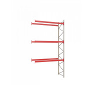 Палетний стелаж Modern Expo 6242х2700х1100 мм, приставна секція, 3 палети/рівень, навантаження 2400 кг, порошкове покриття, Україна