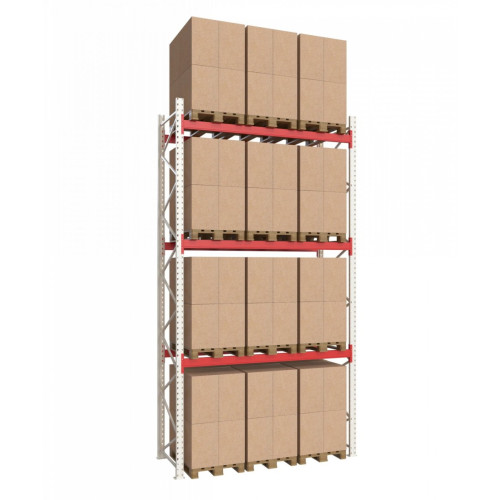 Палетний стелаж Modern Expo 5327x2700x1100 мм, основна секція, 3 палети на рівень, навантаження до 2400 кг, порошкове фарбування, Україна