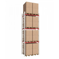 Палетний стелаж Modern Expo 6242x1825x1100 мм, основна секція, 4 рівні, навантаження до 1600 кг, металевий, для складу та харчової промисловості