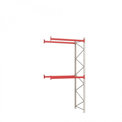 Палетний стелаж Modern Expo 3956x1825x1100 мм, приставна секція, 2 рівні, до 1600 кг, порошкове фарбування, Україна