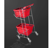 Візок для двох кошиків 22 л