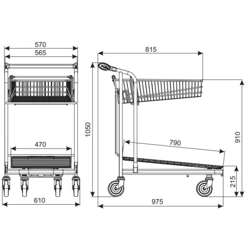 Візок для будівельних магазинів Vario WTP 3