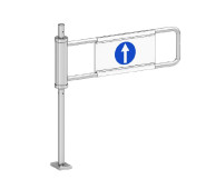 Турнікет лівий механічний для магазину, метал, хром, 1060х1000 мм, Україна — контроль доступу для торгових залів і супермаркетів