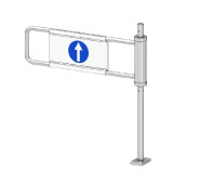 Турнікет для магазину правий механічний, метал, хром, 1060х1000 мм, Україна — для торгового залу та супермаркету