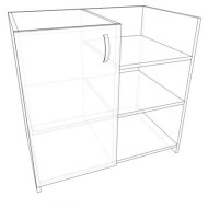 Кассовый прилавок для магазина, мебель для кассы, вместительный, простой монтаж, оборудование для торговых залов, цвет антрацит