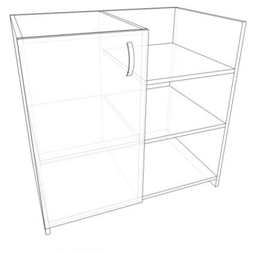 Кассовый прилавок для магазина, мебель для кассы, вместительный, простой монтаж, оборудование для торговых залов, цвет антрацит