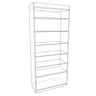 Вітрина торгова економ з ДСП 2000х900х400 мм, колір на вибір, для магазинів