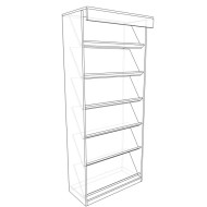 Книжкова полиця з ДСП 2000х900х400 мм, без тумби, колір на вибір, для дому та офісу, містка, швидке виготовлення