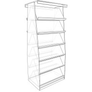 Книжкова стелаж-острів з ДСП 2000х900х800 мм, на замовлення, колір на вибір, для книжкового магазину та офісу