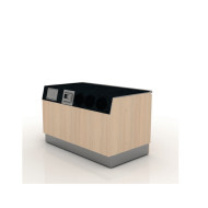 Кавовий модуль для магазину зі сміттєзбірником та диспенсерами, обладнання для кави, стійка для кави, адаптація під розмір приміщення.