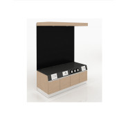 Кавовий модуль з надбудовою та диспенсером для стаканів, з контейнером для сміття, адаптивний, для магазинів та кавових точок