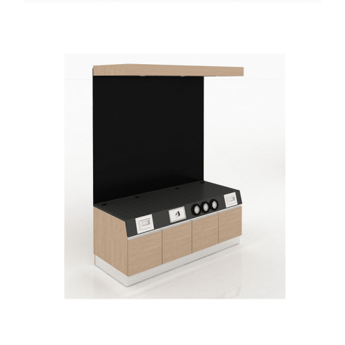 Кавовий модуль з надбудовою та диспенсером для стаканів, з контейнером для сміття, адаптивний, для магазинів та кавових точок