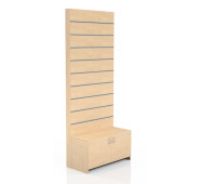 Економпанель з тумбою 2400х1000х500 мм, біла, ДСП/МДФ, глянець, для дому та офісу, пристінна, без вставки, Україна