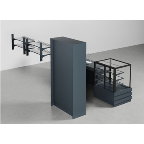 Комплект торгового обладнання з ДСП 1300х4430х650 мм для пивного магазину, антрацит