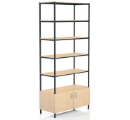 Стелаж із хромованої труби 2000х900х400 мм, металевий, колір на вибір, для складу та магазину, виготовлення 5 днів.