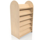 Стелаж з ДСП острівний 1600х900х600 мм з похилими полицями, колір на вибір, для магазинів, збірка без спеціальних навичок