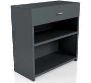 Прилавок касовий для магазину 1200х900х600 мм, великий об’єм, простий монтаж, антрацит, купити торговий прилавок для каси