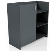 Касовий прилавок для магазину, меблі для каси, місткий, простий монтаж, обладнання для торгових залів, колір антрацит.