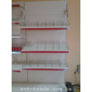 Стелаж для цукерок металевий 2235х1000х500 мм, 5 полиць, кремовий RAL 9001, для магазинів та кондитерських, Україна