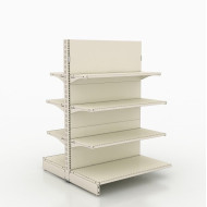 Металевий стелаж острівний 1625x1000x500 мм, кремовий, 10 полиць, для магазину та супермаркету, порошкове фарбування, Україна