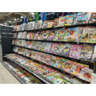 Стеллаж для книг металлический 2235х1000х500 мм, кремовый, пристенный, порошковая покраска, для библиотеки и дома, Украина