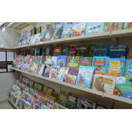 Стеллаж для книг металлический 2235х1000х500 мм, кремовый, пристенный, порошковая покраска, для библиотеки и дома, Украина