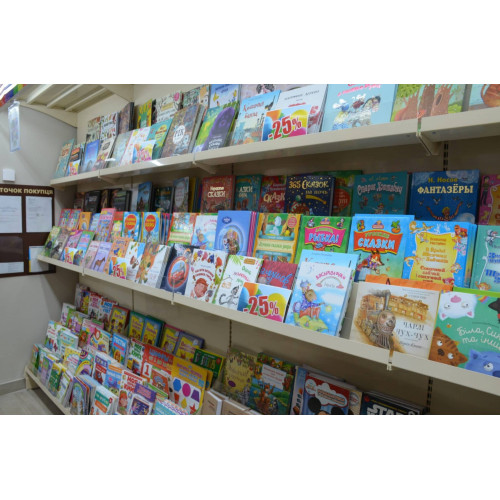 Стеллаж для книг металлический 2235х1000х500 мм, кремовый, пристенный, порошковая покраска, для библиотеки и дома, Украина