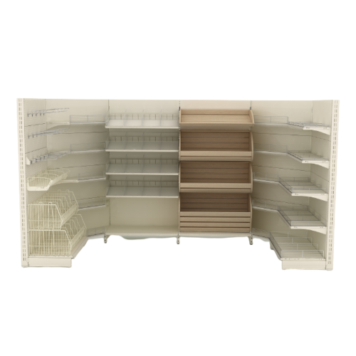 Металевий торговий стелаж пристінний 1930х1000х500 мм, антрацит RAL 7016, 5 полиць, Україна — обладнання для магазину