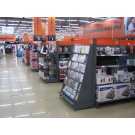 Металевий стелаж Modern Expo для дисків 2235х1000х500 мм, пристінний, кремовий, порошкове покриття, для складу та магазину