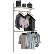 Стеллаж для одежды настенный металлический Тип 1 2134х1000х300 мм, 1020-02406