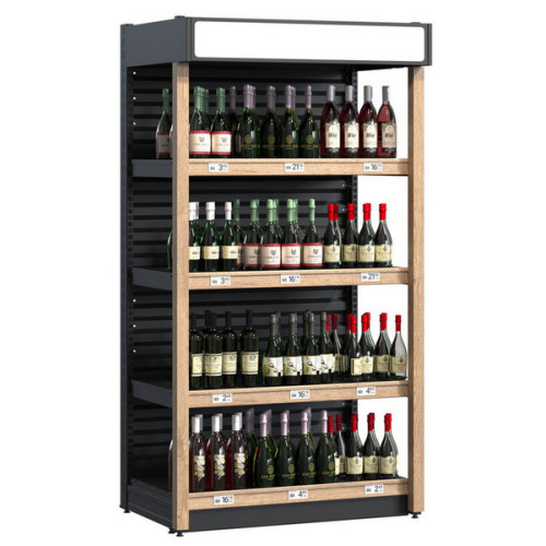 Стелаж пристінний для алкоголю Modern Expo Тип 1, 1960х1050х740 мм, для магазину