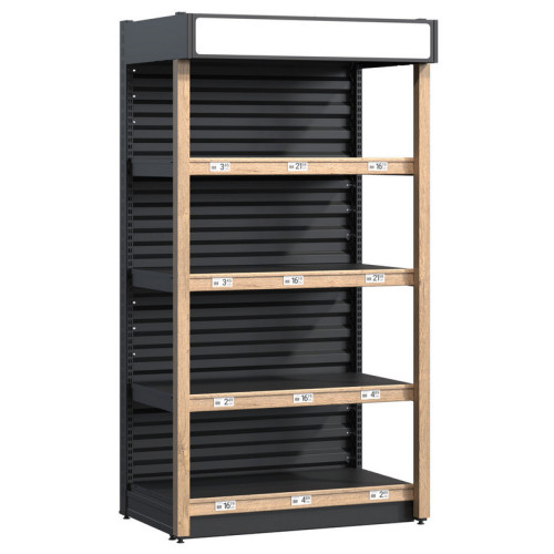 Стелаж пристінний для алкоголю Modern Expo Тип 1, 1960х1050х740 мм, для магазину