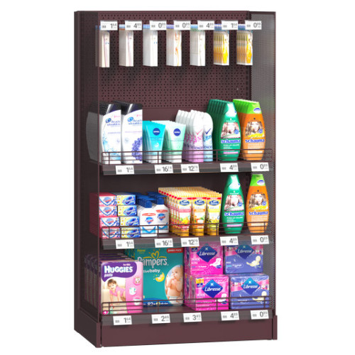 Торець стелажу металевий Promo Тип 2 Modern Expo 1500x845x515 мм з дротяними боковинами