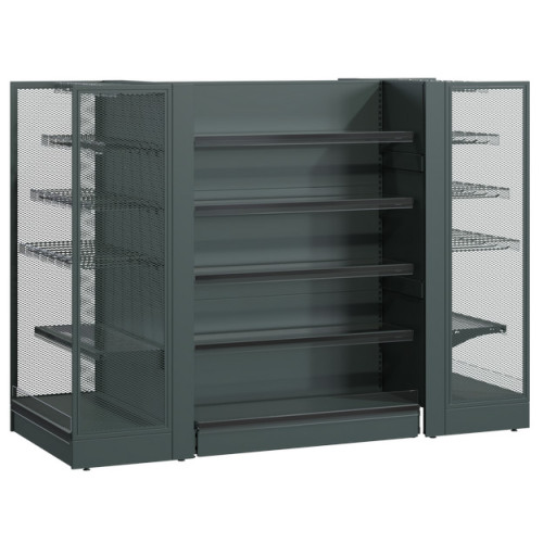 Торець стелажу металевий Promo Тип 2 Modern Expo 1500x845x515 мм з дротяними боковинами