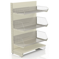 Стелаж з кошиками металевий 1473х1250х400 мм на 3 корзини