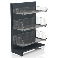 Стелаж з кошиками металевий 1473х1250х400 мм на 3 корзини