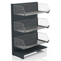 Стелаж з кошиками металевий 1473х1250х500 мм на 3 полиці