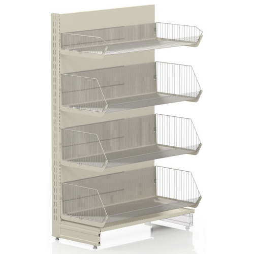 Стелаж з кошиками металевий 1625х1000х400 мм на 4 корзини