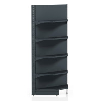 Внутрішній кутовий стелаж Modern Expo 1930х1000х500 мм, 5 полиць, метал, антрацит, для складу та магазину, Україна Внутрішній кутовий стелаж Modern Expo 1930х1000х500 мм, 5 полиць, метал, антрацит, для складу та магазину, Україна