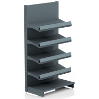 Торговый стеллаж овощной 1930х1000х500 мм, 5 полок, антрацит — для магазина и хранения овощей и фруктов