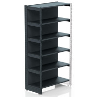 Металевий стелаж Modern Expo з передньою ногою 1930х1000х400 мм, 5 полиць, антрацит, для складу, магазину та харчової промисловості