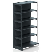 Металевий стелаж Modern Expo 1930х1000х500 мм, 5 полиць по 400 мм, антрацит RAL 7016, для складу та магазину, збірний Металевий стелаж Modern Expo 1930х1000х500 мм, 5 полиць по 400 мм, антрацит RAL 7016, для складу та магазину, збірний