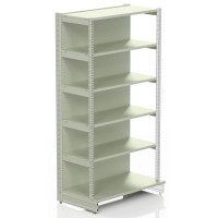 Металевий стелаж Modern Expo 1930х1000х500 мм, 5 полиць по 400 мм, кремовий RAL 9001, для складу та магазину, збірний Металевий стелаж Modern Expo 1930х1000х500 мм, 5 полиць по 400 мм, кремовий RAL 9001, для складу та магазину, збірний