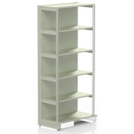 Металевий стелаж для алкоголю 2235х1000х500 мм, 6 полиць, кремовий RAL 9001, порошкове фарбування, для магазинів та харчової промисловості